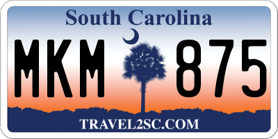 SC license plate MKM875