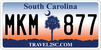 SC license plate MKM877