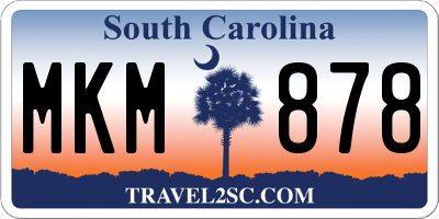 SC license plate MKM878