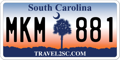 SC license plate MKM881