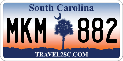 SC license plate MKM882