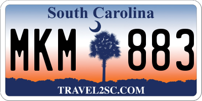 SC license plate MKM883