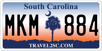 SC license plate MKM884