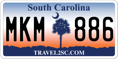SC license plate MKM886