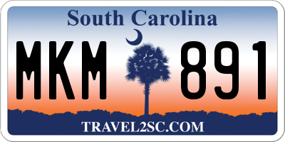 SC license plate MKM891