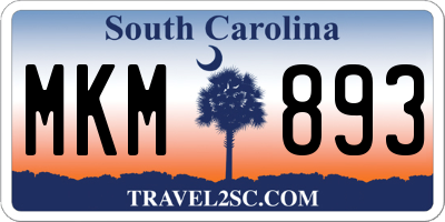 SC license plate MKM893