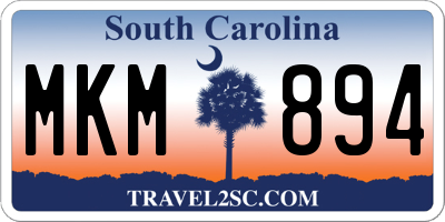 SC license plate MKM894