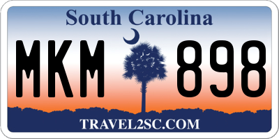 SC license plate MKM898