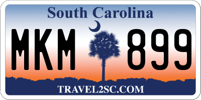 SC license plate MKM899
