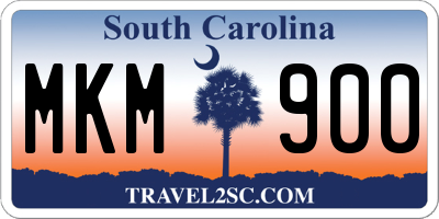 SC license plate MKM900
