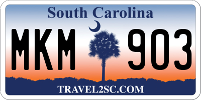 SC license plate MKM903