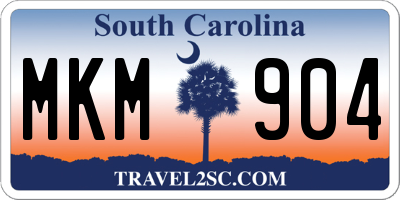 SC license plate MKM904