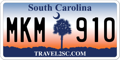 SC license plate MKM910