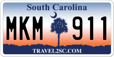 SC license plate MKM911