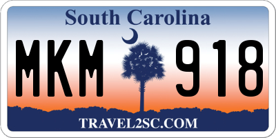 SC license plate MKM918