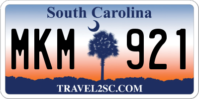 SC license plate MKM921