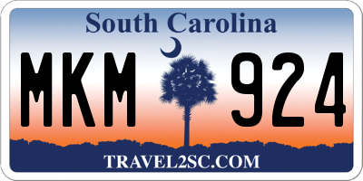 SC license plate MKM924