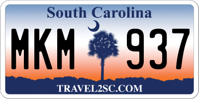 SC license plate MKM937