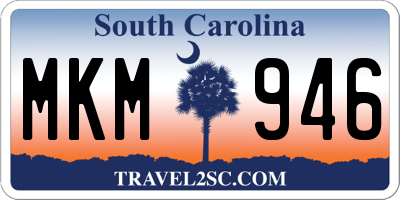 SC license plate MKM946