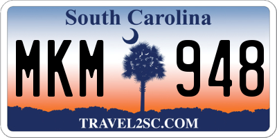 SC license plate MKM948