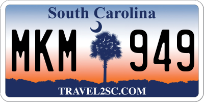 SC license plate MKM949