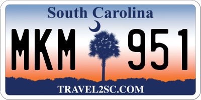 SC license plate MKM951