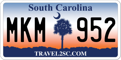 SC license plate MKM952