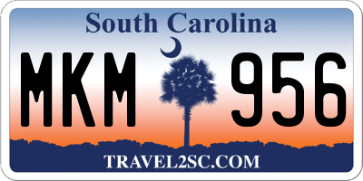 SC license plate MKM956