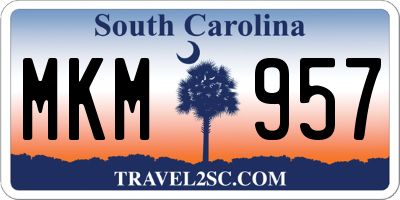 SC license plate MKM957