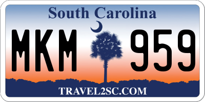 SC license plate MKM959