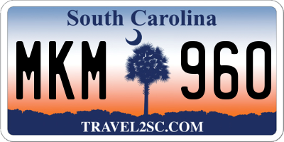 SC license plate MKM960