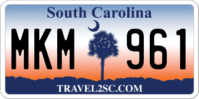 SC license plate MKM961