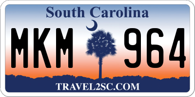 SC license plate MKM964