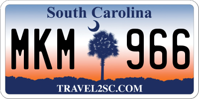 SC license plate MKM966