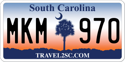 SC license plate MKM970