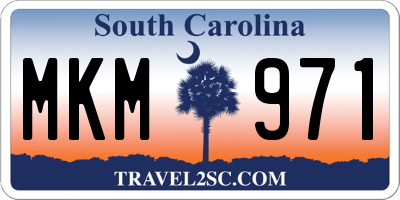 SC license plate MKM971