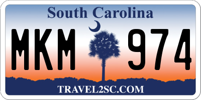 SC license plate MKM974