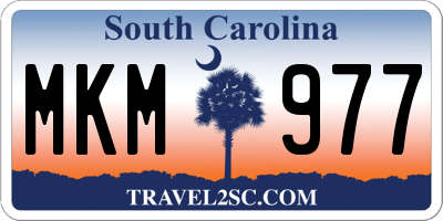 SC license plate MKM977