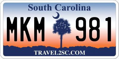 SC license plate MKM981