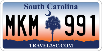 SC license plate MKM991