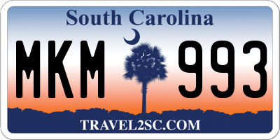 SC license plate MKM993