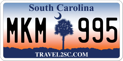 SC license plate MKM995