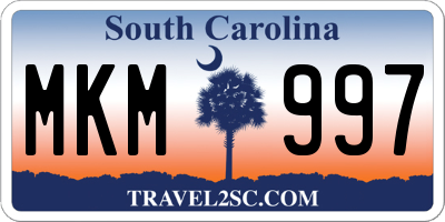 SC license plate MKM997