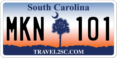 SC license plate MKN101