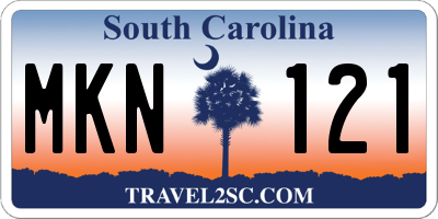 SC license plate MKN121