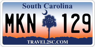 SC license plate MKN129