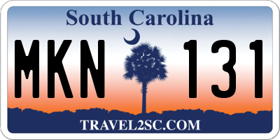 SC license plate MKN131