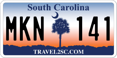 SC license plate MKN141