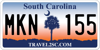 SC license plate MKN155