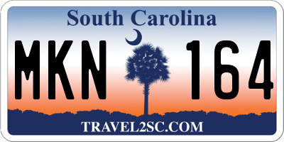 SC license plate MKN164